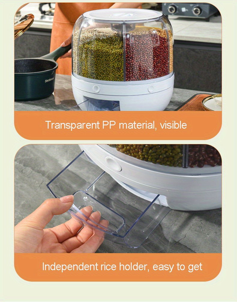 Dispensador Giratorio 360° para Alimentos – Almacenamiento Hermético y Seguro