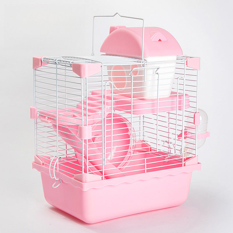 Jaula de Doble Nivel para Hámsters – Espacio Amplio con Vista Transparente