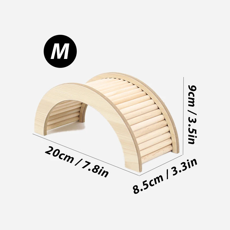 Puente de Escalada de Madera para Pequeños Roedores – Diversión y Seguridad en Jaulas