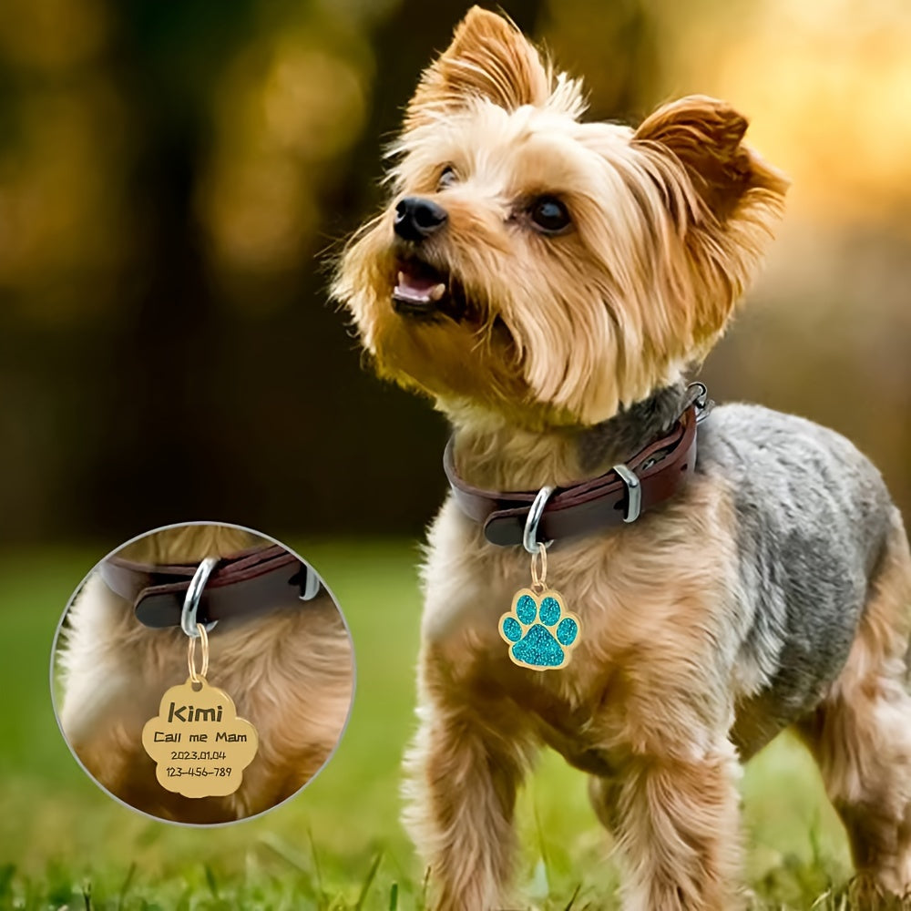 Chapas de Identificación Doradas para Perros y Gatos – Personalizadas y Elegantes