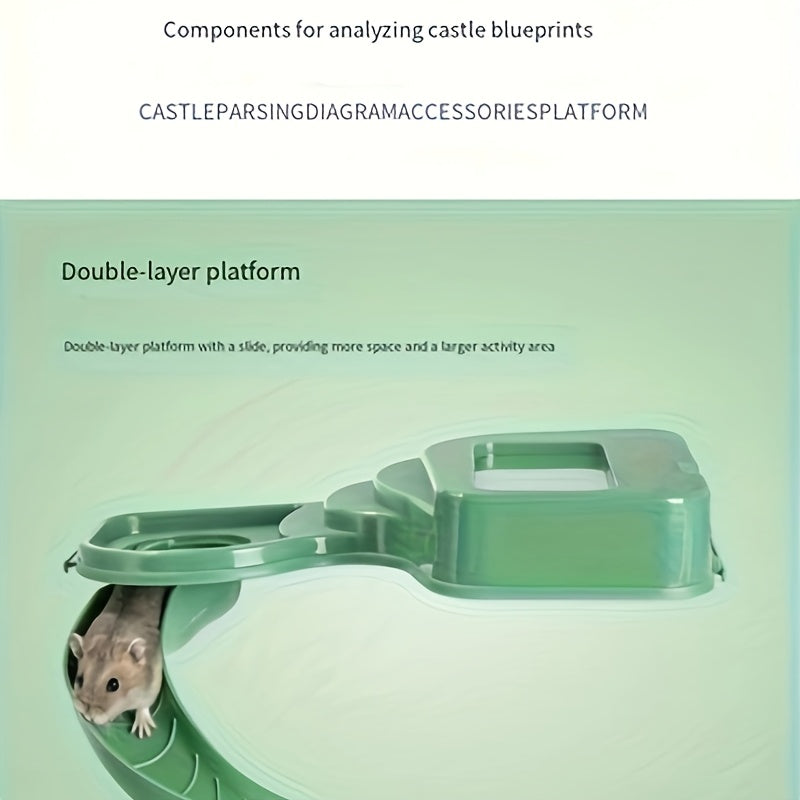 Jaula de Doble Nivel para Hámsters – Espacio Amplio con Vista Transparente