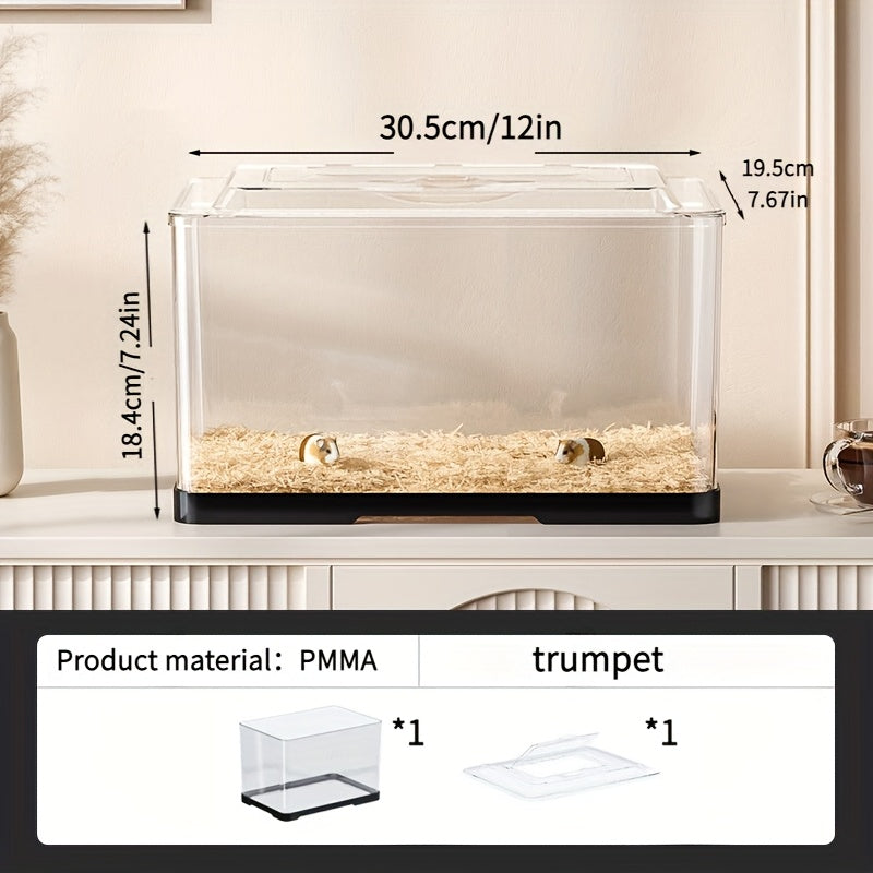 Terrario de Acrílico con ventilación – Espacio Seguro y Confortable para Pequeñas Mascotas