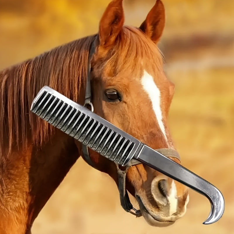 Peine de Aluminio para Cuidado Equino – Durabilidad y Precisión para Caballos