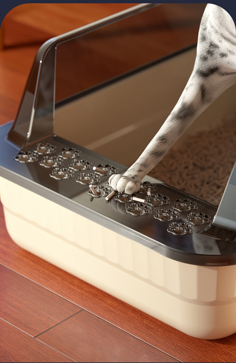 Caja de Arena Semicerrada para Gatos – Higiene y Comodidad en un Diseño Inteligente