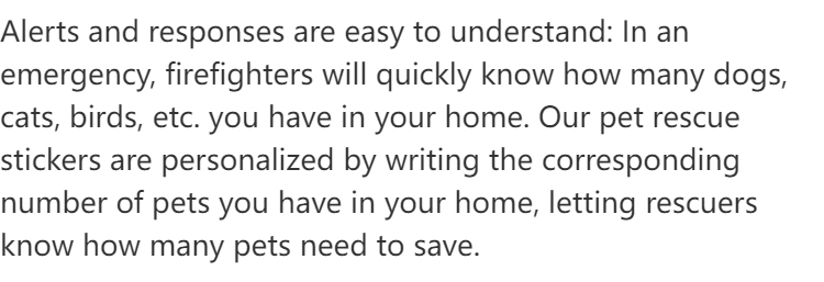Stickers de Emergencia para Mascotas – Protección en Casos de Incendio
