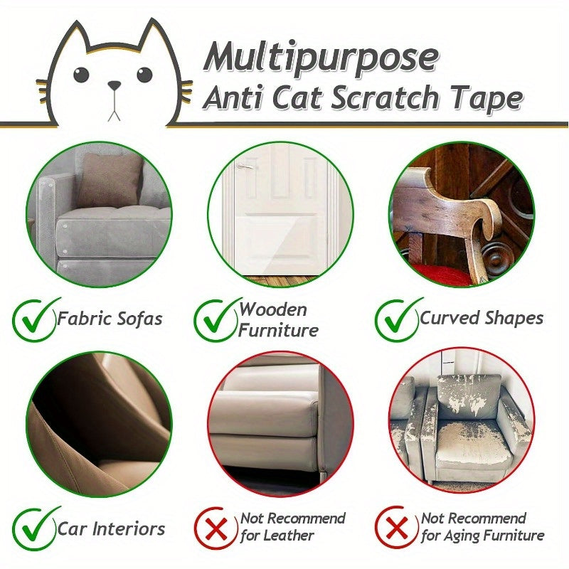 Protector de Muebles contra Arañazos – Adhesivo Transparente para Sofás y Sillas