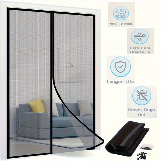 Puerta mosquitera transpirable Magnética para ventanas especial para Mascotas – Separación Eficiente y Sin Insectos