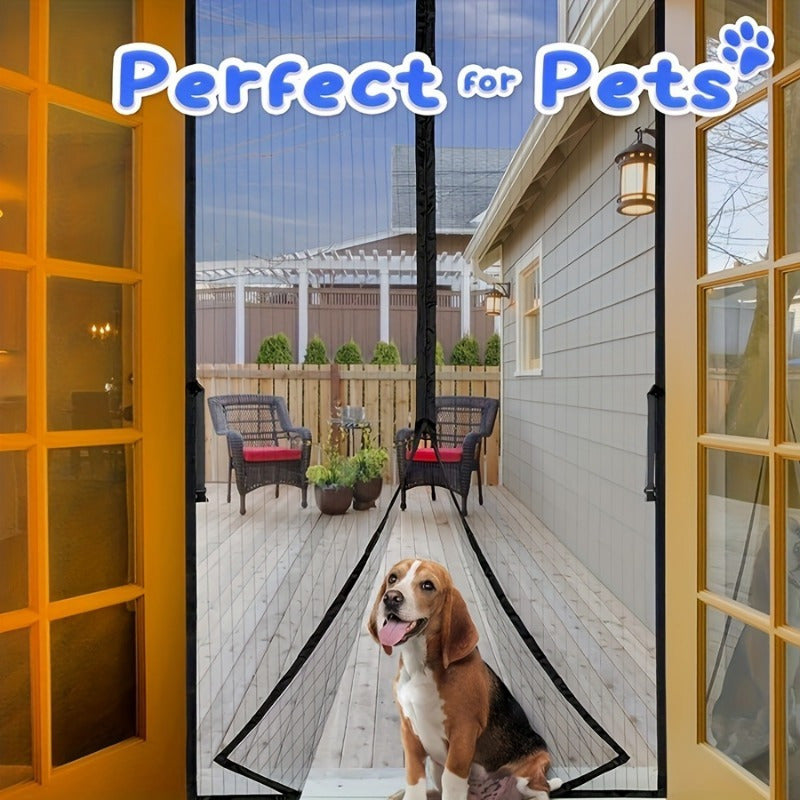 Puerta mosquitera transpirable Magnética para ventanas especial para Mascotas – Separación Eficiente y Sin Insectos