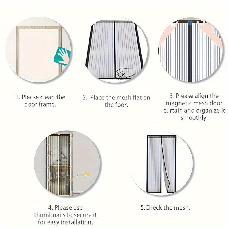 Puerta mosquitera transpirable Magnética para ventanas especial para Mascotas – Separación Eficiente y Sin Insectos