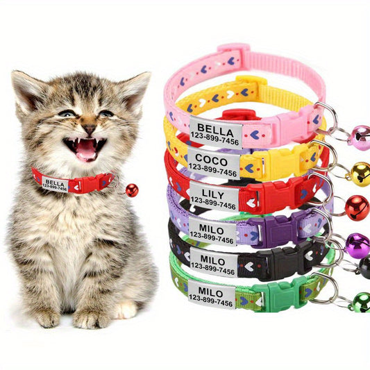 Collar Personalizado para Gatos – Elegancia y Seguridad con Grabado Único