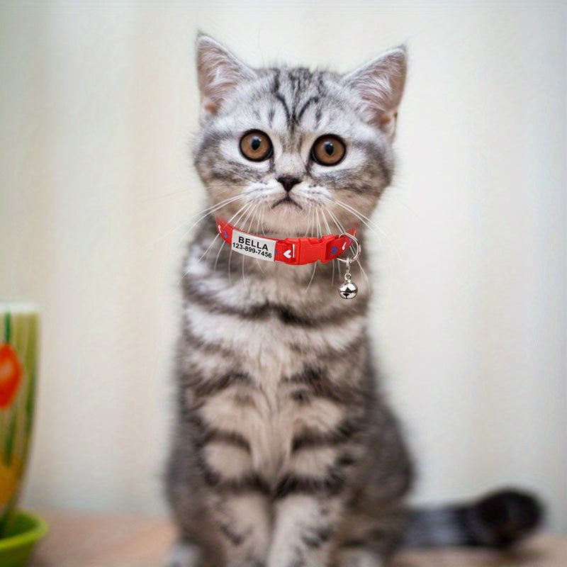 Collar Personalizado para Gatos – Elegancia y Seguridad con Grabado Único