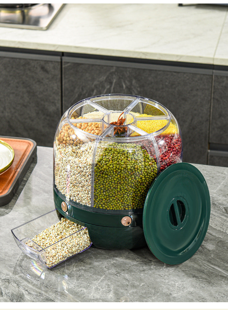 Dispensador Giratorio 360° para Alimentos – Almacenamiento Hermético y Seguro