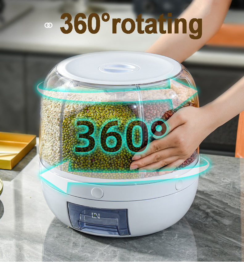 Dispensador Giratorio 360° para Alimentos – Almacenamiento Hermético y Seguro