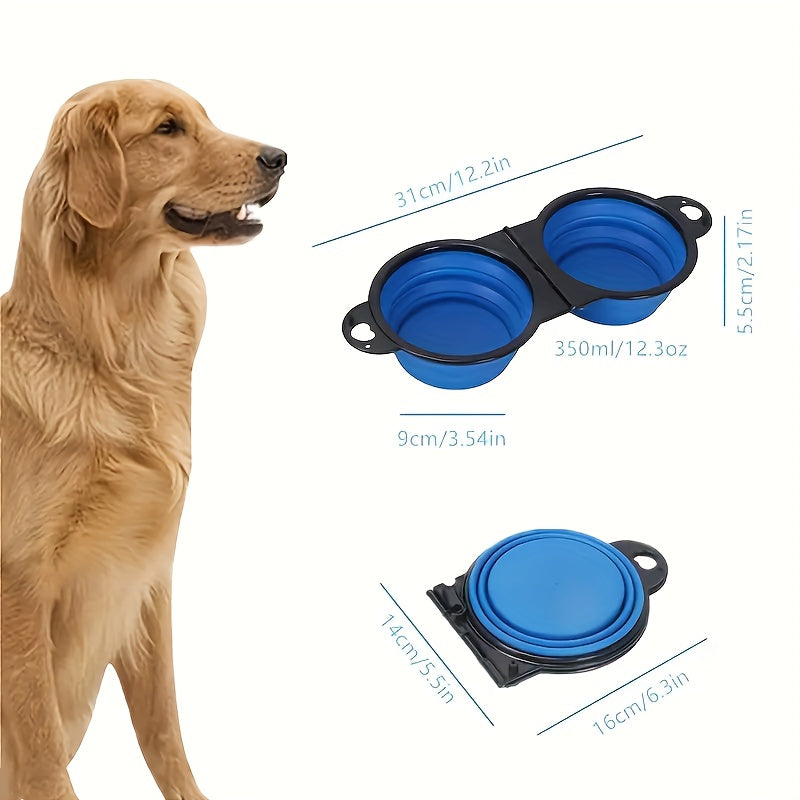 Set de Dos Bols Recargables y Plegables para Mascotas – Comodidad en Cada Aventura