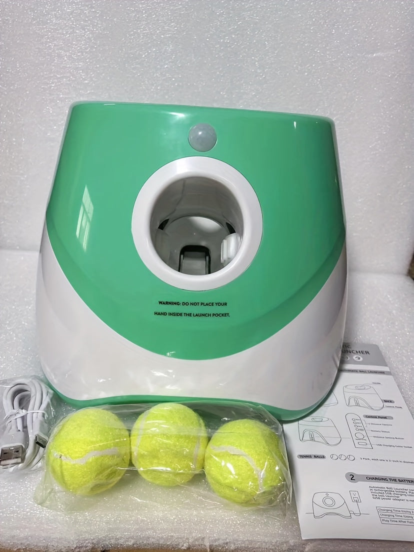 Lanzador Automático de Pelotas de Tenis – Entrenamiento y Diversión para Perros