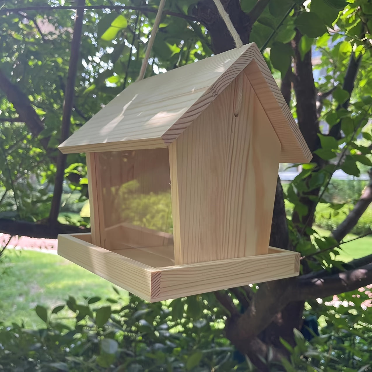 Comedero de Madera para Pájaros – Diseño Artesanal y Funcional para Exterior