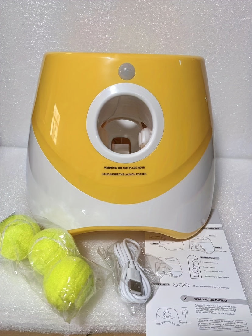 Lanzador Automático de Pelotas de Tenis – Entrenamiento y Diversión para Perros
