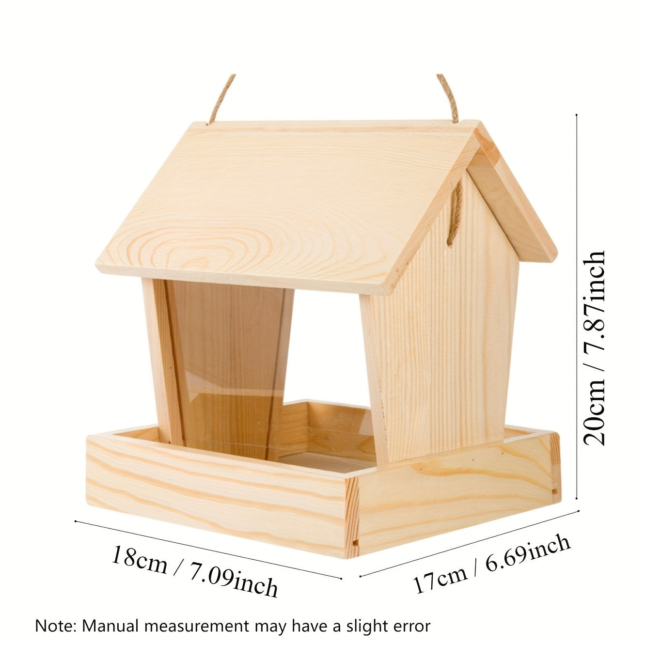 Comedero de Madera para Pájaros – Diseño Artesanal y Funcional para Exterior