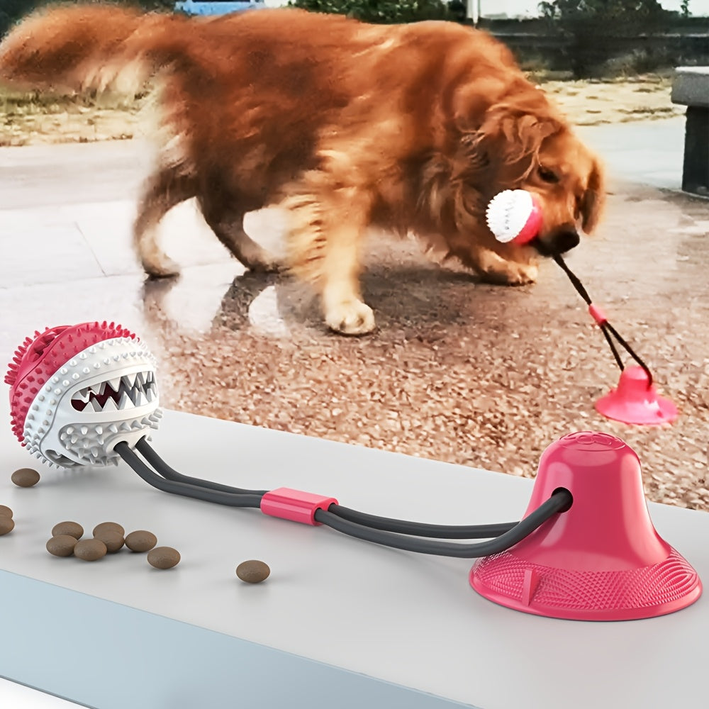 Juguete para Perros con Ventosa y Dispensador de Comida – Diversión y Cuidado Dental