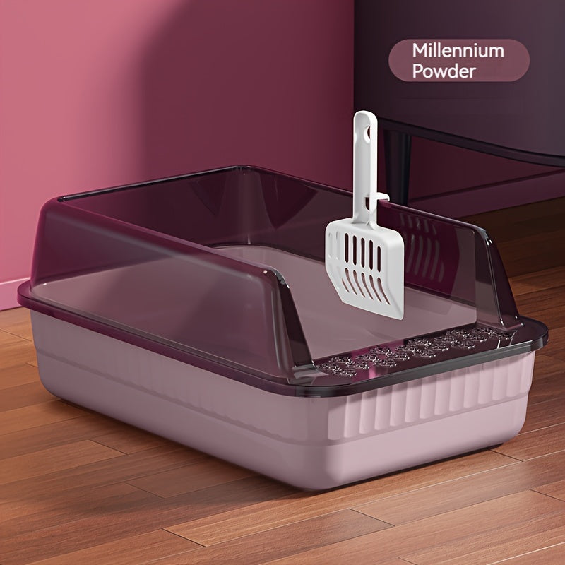 Caja de Arena Semicerrada para Gatos – Higiene y Comodidad en un Diseño Inteligente