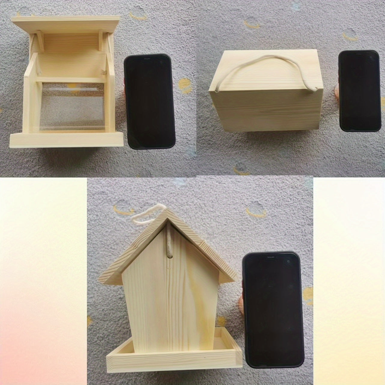 Comedero de Madera para Pájaros – Diseño Artesanal y Funcional para Exterior