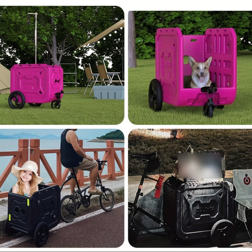 Transportador con Ruedas para Bicicleta – Viajes Seguros con Mascotas