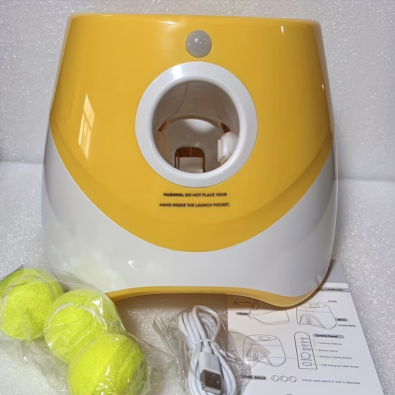 Lanzador Automático de Pelotas de Tenis – Entrenamiento y Diversión para Perros