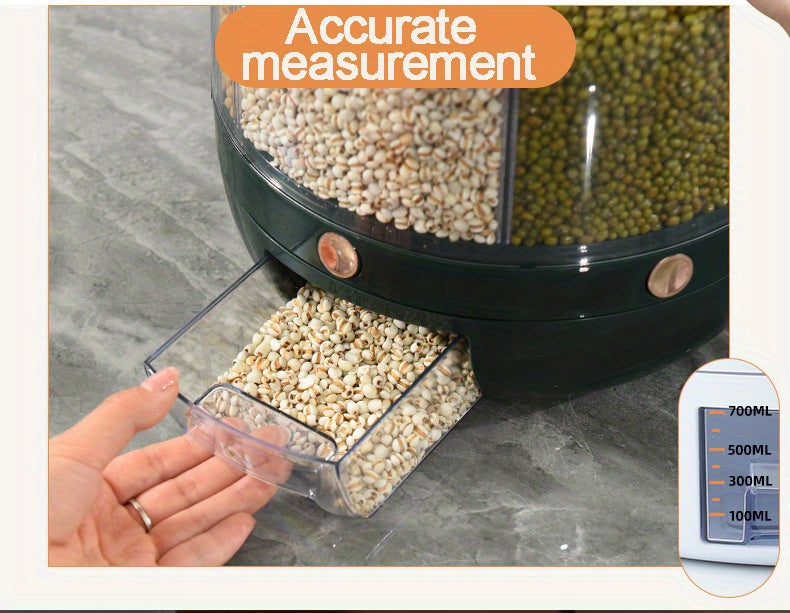 Dispensador Giratorio 360° para Alimentos – Almacenamiento Hermético y Seguro