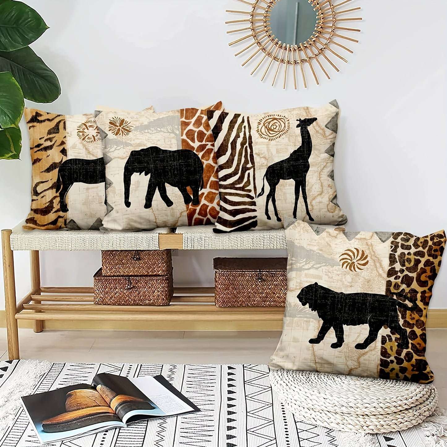 Fundas de Almohada con Estampado de Animales – Elegancia Salvaje para Tu Hogar