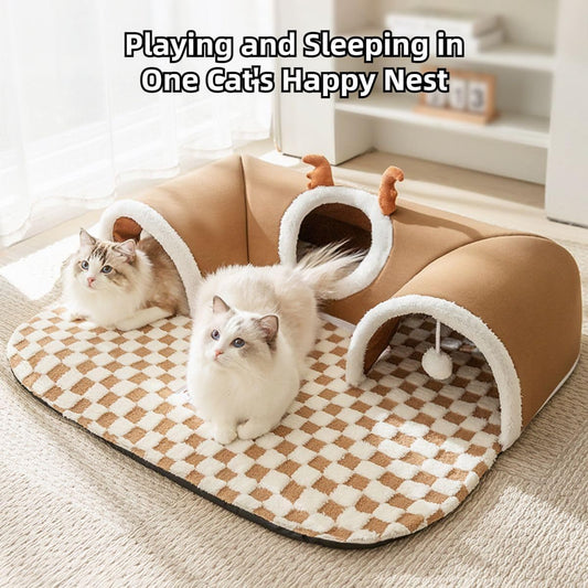 Túnel de Juego para Gatos – Diversión y Confort en un Solo Espacio