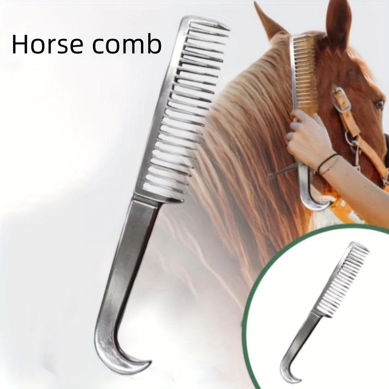 Peine de Aluminio para Cuidado Equino – Durabilidad y Precisión para Caballos
