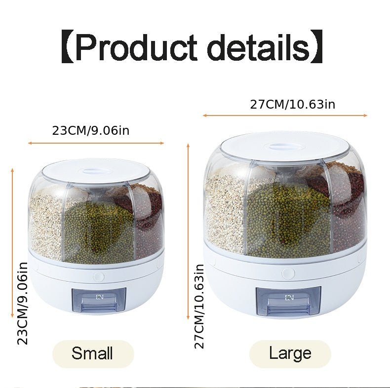 Dispensador Giratorio 360° para Alimentos – Almacenamiento Hermético y Seguro