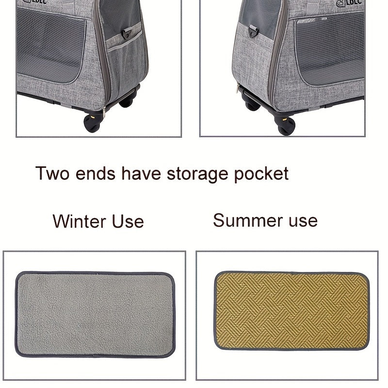 Maletín Transportador con Ruedas para Gatos – Comodidad en Movimiento