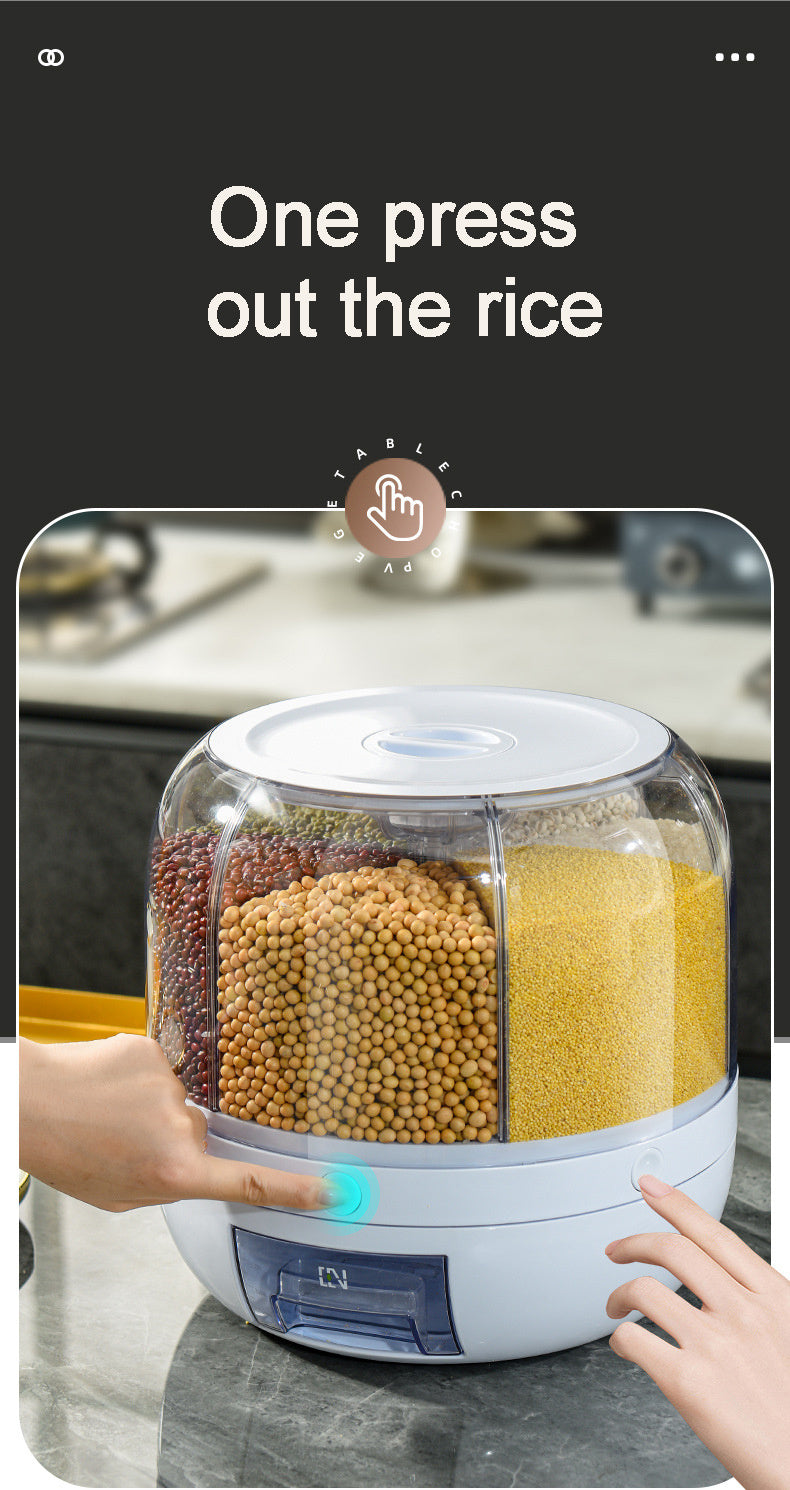 Dispensador Giratorio 360° para Alimentos – Almacenamiento Hermético y Seguro