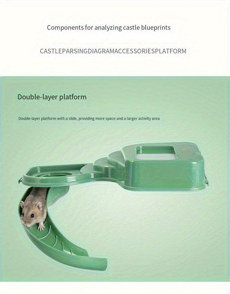 Jaula de Doble Nivel para Hámsters – Espacio Amplio con Vista Transparente
