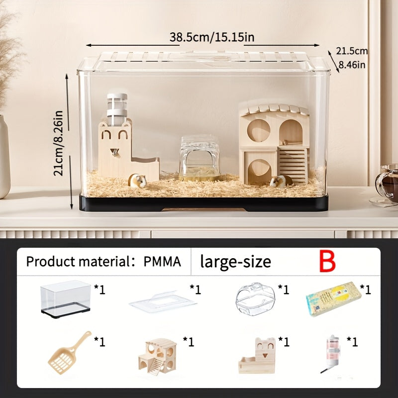 Terrario de Acrílico con ventilación – Espacio Seguro y Confortable para Pequeñas Mascotas