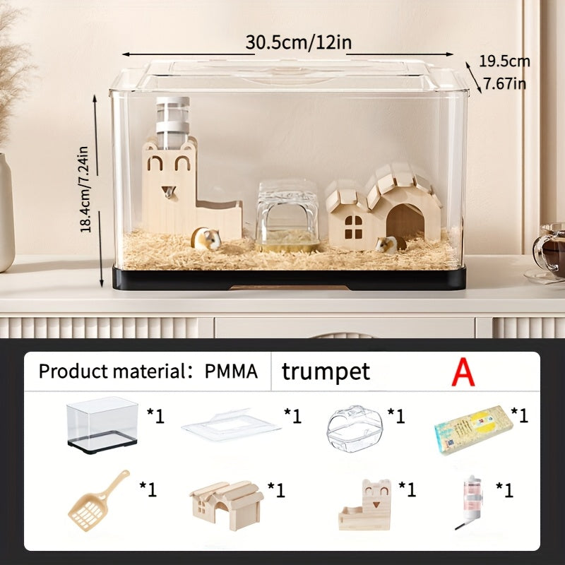 Terrario de Acrílico con ventilación – Espacio Seguro y Confortable para Pequeñas Mascotas