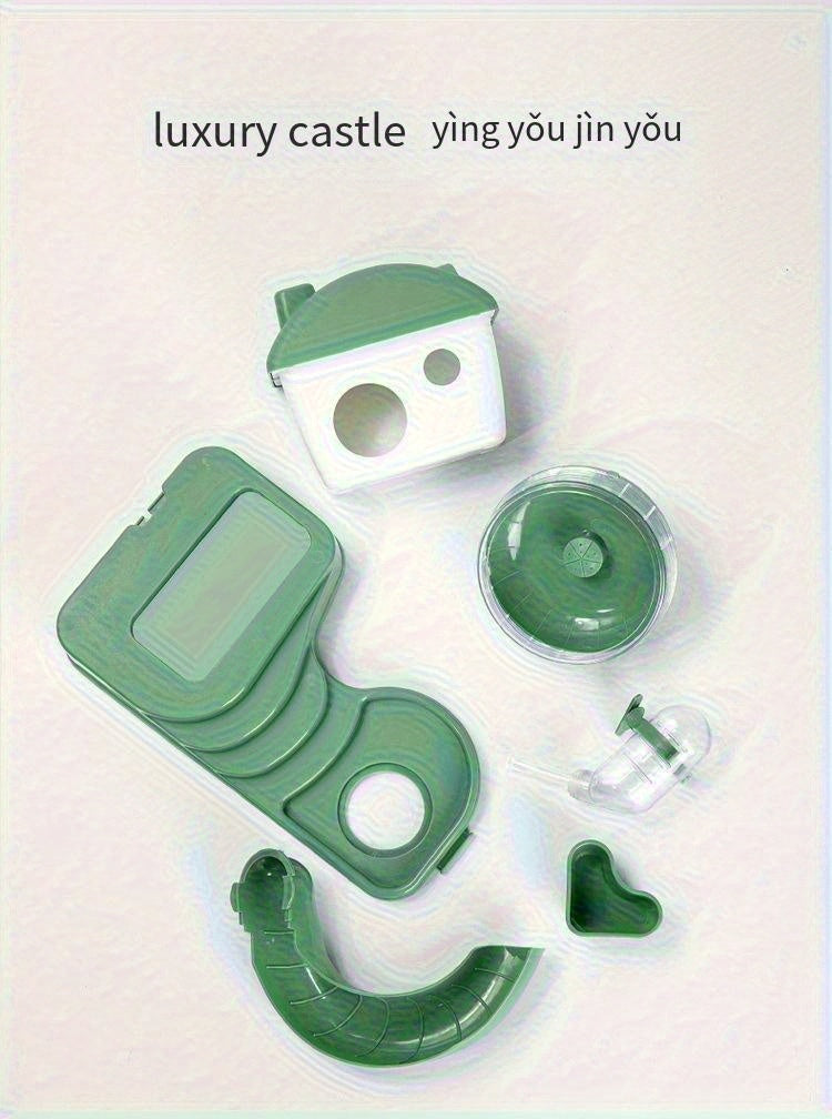 Jaula de Doble Nivel para Hámsters – Espacio Amplio con Vista Transparente