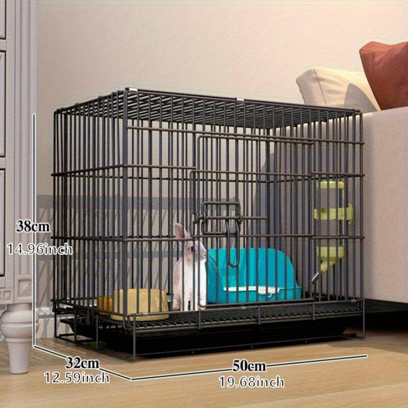 Jaula Grande para Conejos con Baño y Limpieza Automática