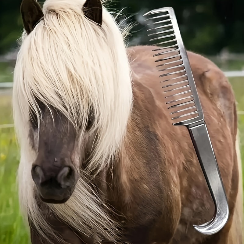 Peine de Aluminio para Cuidado Equino – Durabilidad y Precisión para Caballos