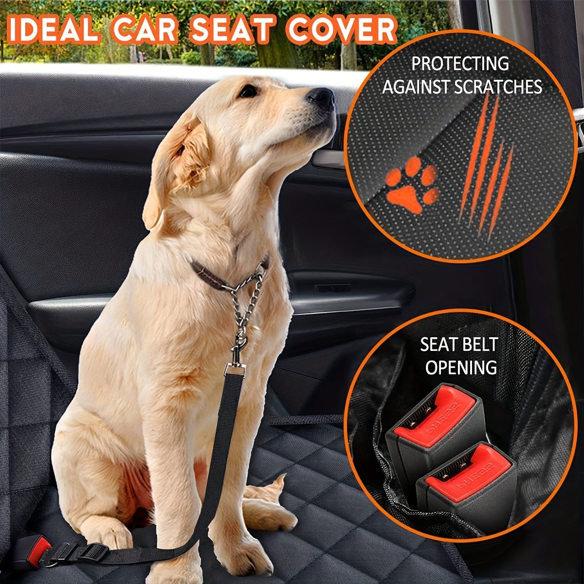 Protector de coche para Mascotas – Protección Contra Pelo y Arañazos