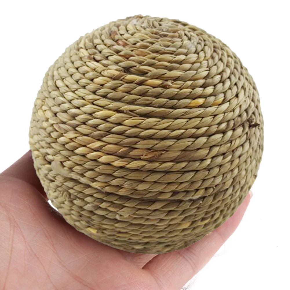Pelota de Hierba Natural para Roedores – Juguete de Masticación para Cuidado Dental