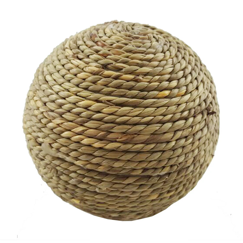 Pelota de Hierba Natural para Roedores – Juguete de Masticación para Cuidado Dental