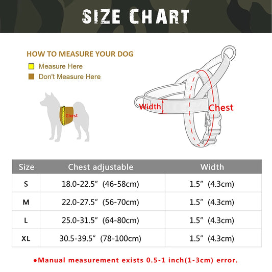 Arnés Táctico Militar Personalizado – Seguridad y Control para Perros Grandes