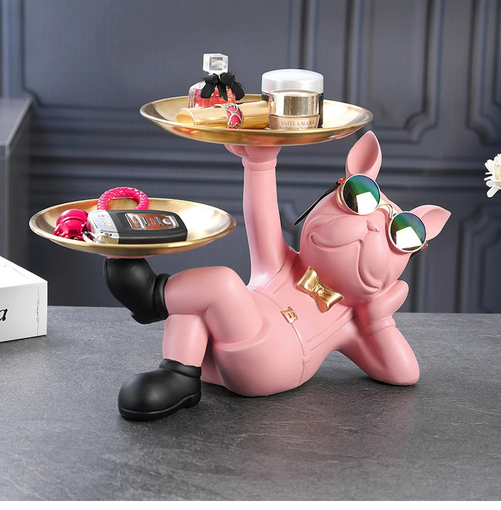 Figura de Bulldog en Resina – Decoración Moderna y Ecológica