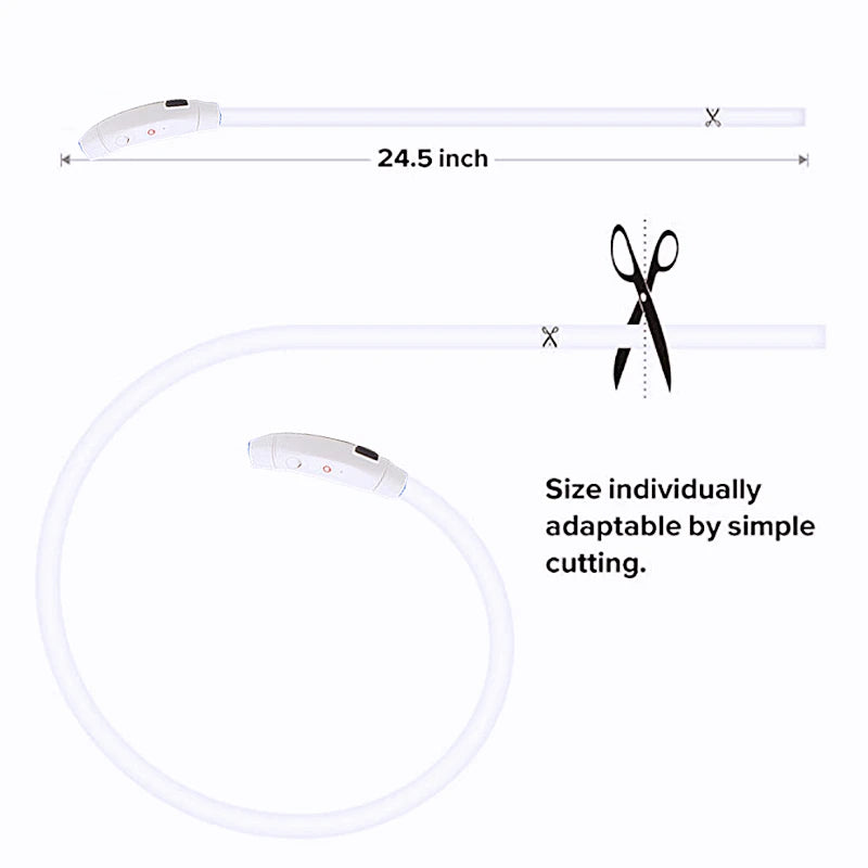 Collar Luminoso LED Recargable – Seguridad y Visibilidad para Tu Mascota