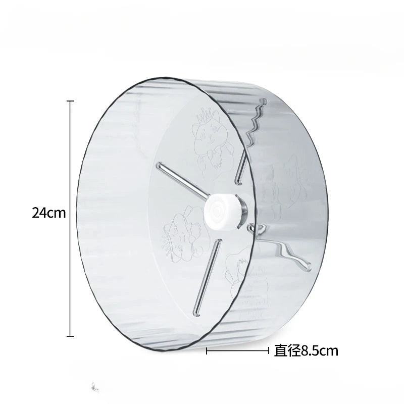 Rueda Transparente para Hámsters – Movimiento Silencioso y Resistente