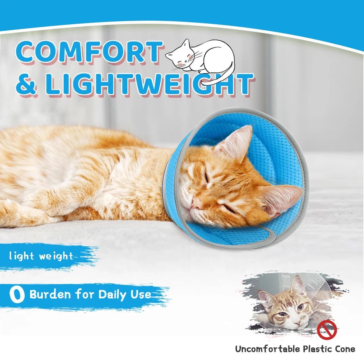 Collar Protector Elizabeth – Seguridad y Comodidad en el Postoperatorio