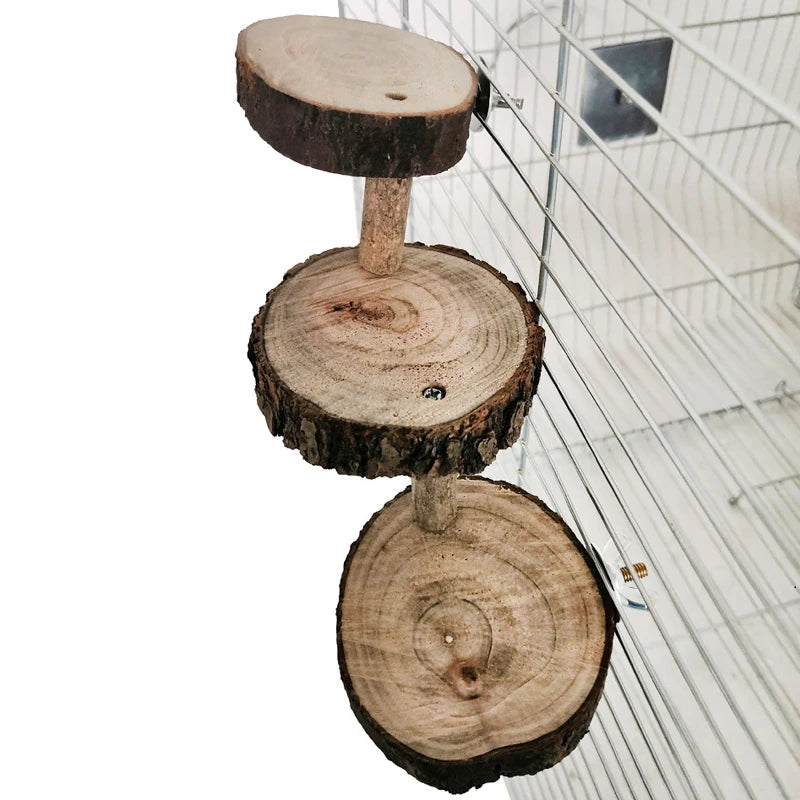 Escalera de Madera para Hámsters y Aves – Diversión y Ejercicio en Cada Paso