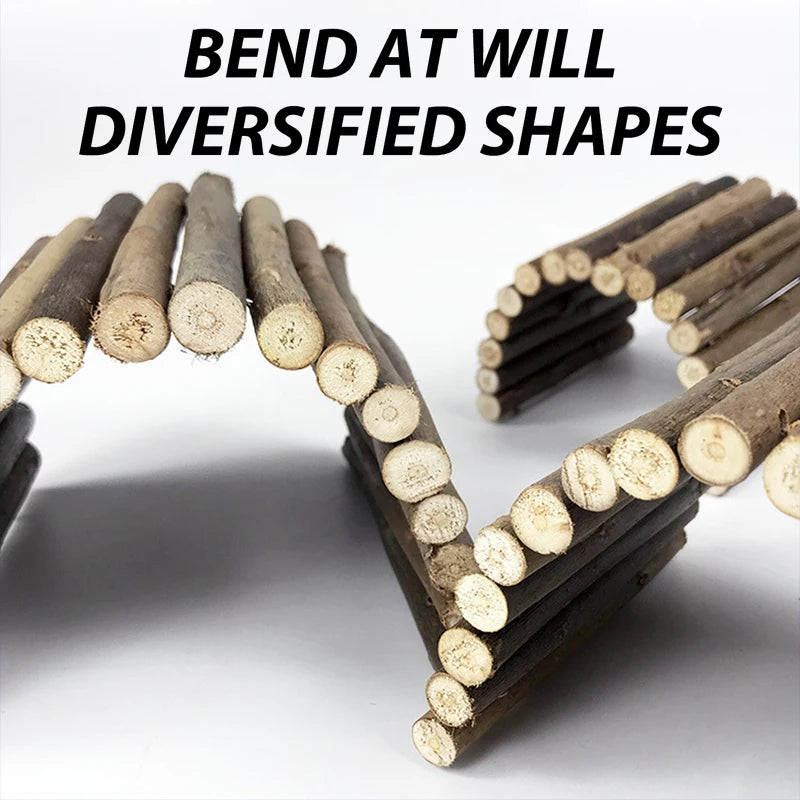 Puente de Escalada de Madera para Pequeños Roedores – Diversión y Seguridad en Jaulas